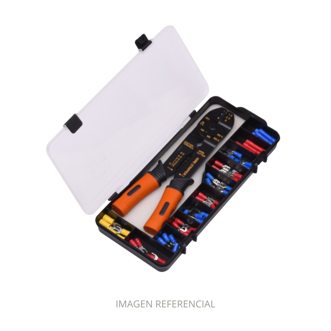 CRIMPEADORA C/TERMINALES FASTOM 66 PIEZAS HRDEN 660666