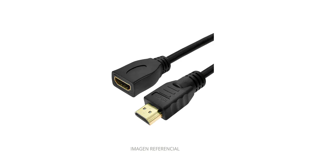 Cable Extensión HDMI 2 Metros Macho A Hembra - Dorado, Versión 1.3, Marca UKEDEALS