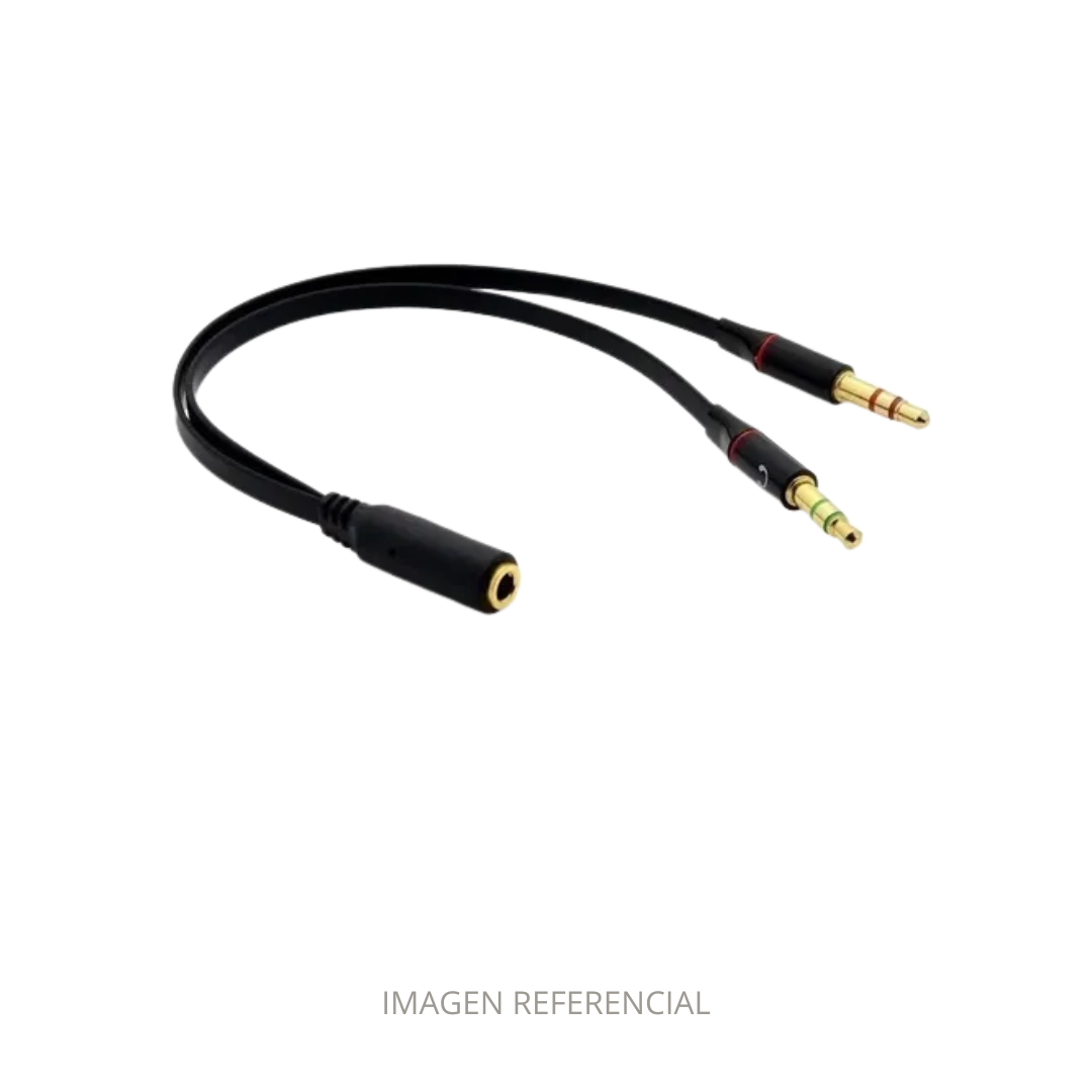 CABLE ADAPTADOR PLUG 3.5MM 4C A 2 JACK 3.5MM AUDIFONO MICROFONO