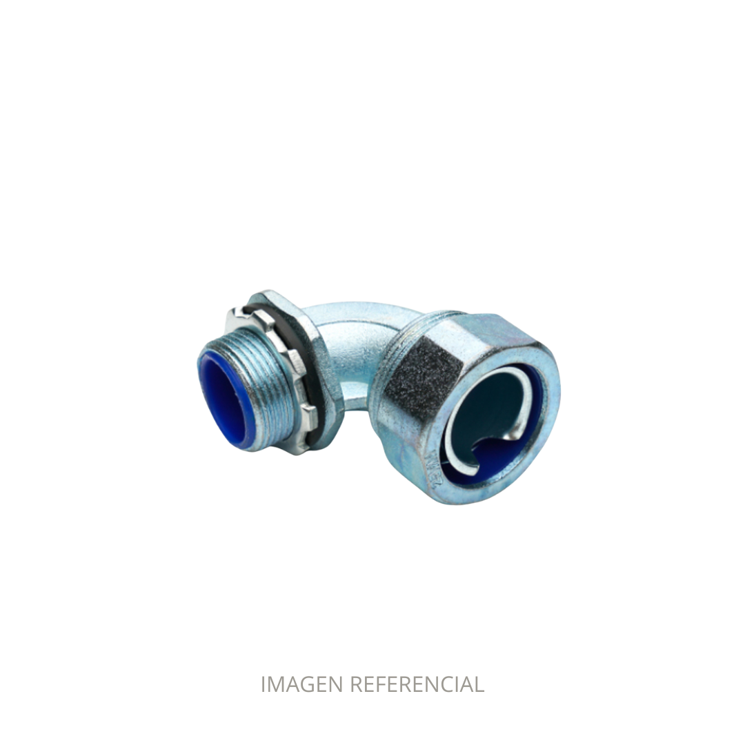 CONECTOR CURVO 25MM CAJA A FLEXIBLE