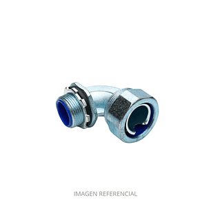 CONECTOR CURVO 25MM CAJA A FLEXIBLE