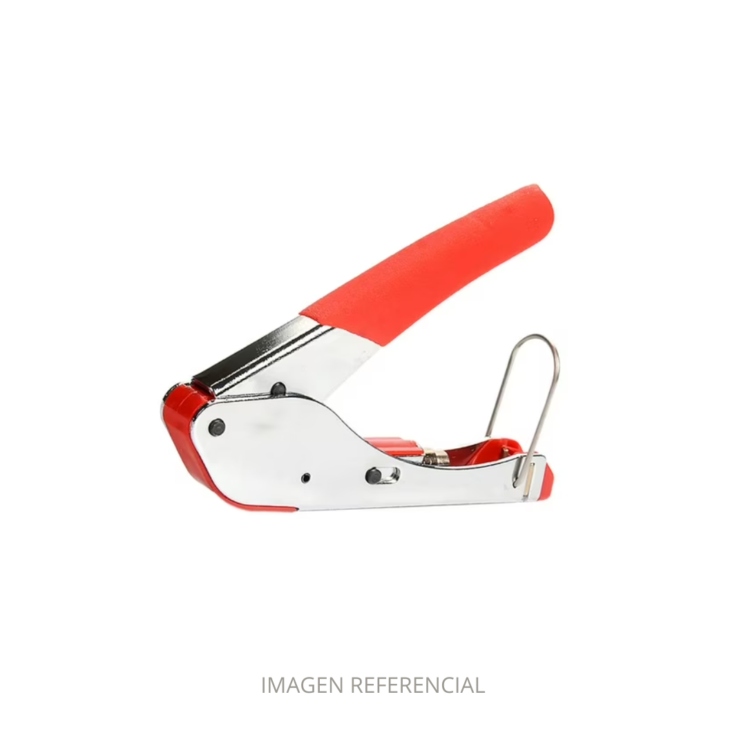 HERRAMIENTA DE COMPRESION PARA CABLE COAXIAL RG6-RG59 ROJA