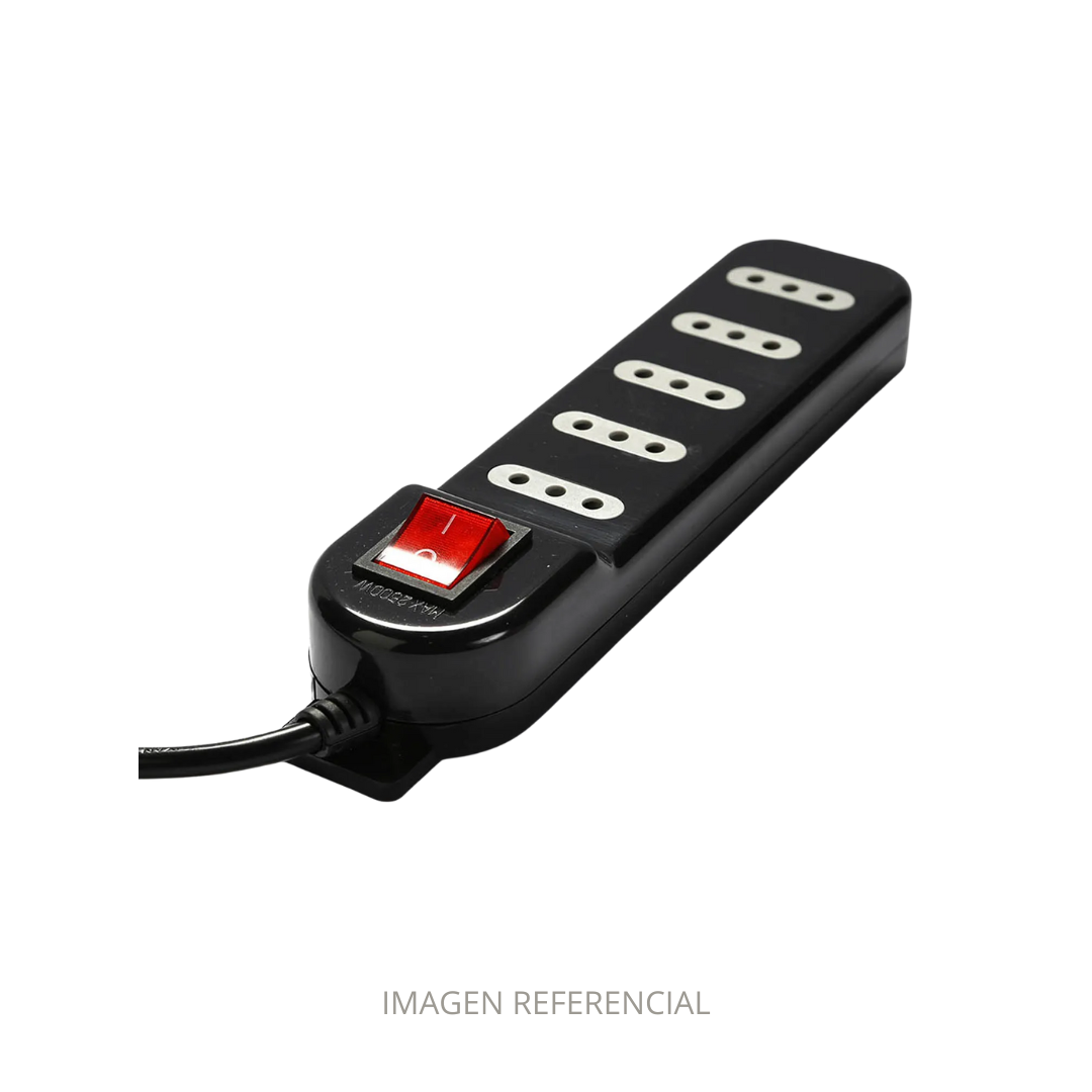 ALARGADOR 5 MTS MULT. C/SWITCH 5 POSICIONES NEGRO MACROTEL ME-071B5