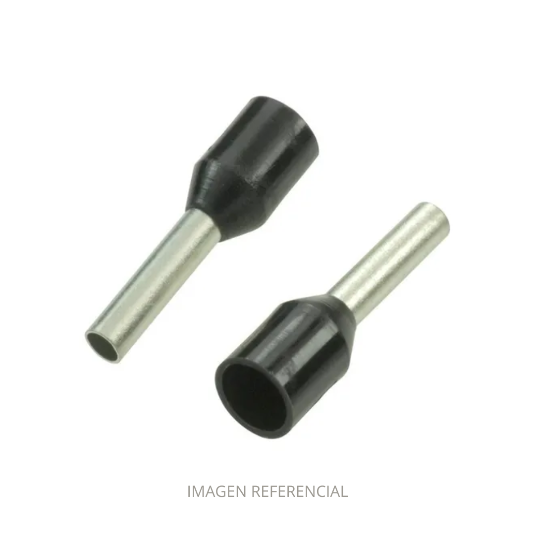 TERMINAL FERRUL NEGRO 100 UND. E1508BK 1.5MM2/16AWG