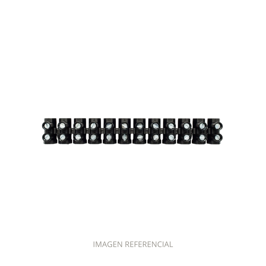 REGLETA DE CONEXION 10A-12P 10MM NEGRA NAGASHI