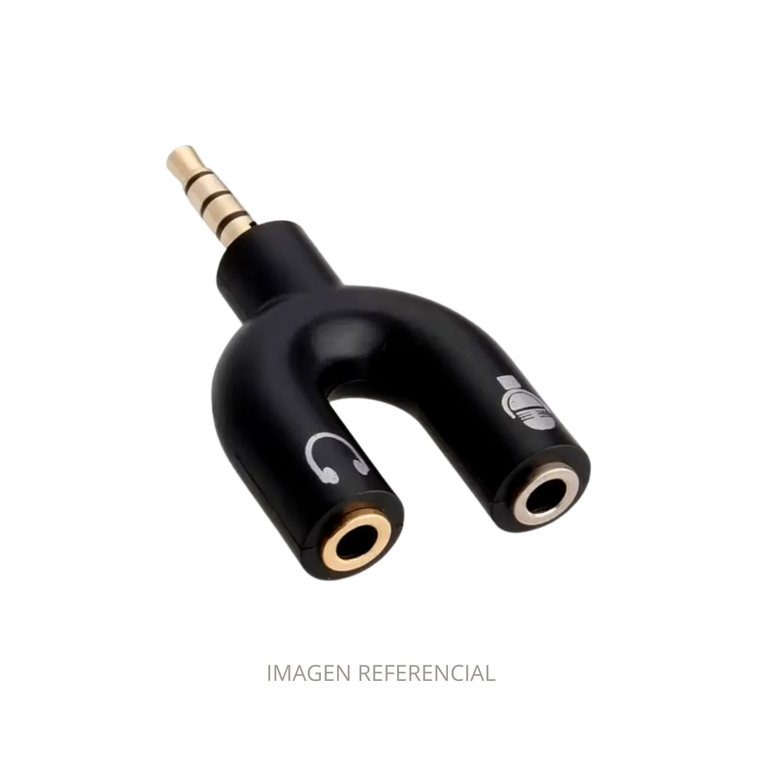 ADAPTADOR TIPO Y DE AUDIFONO Y MICROFONO COD.118447