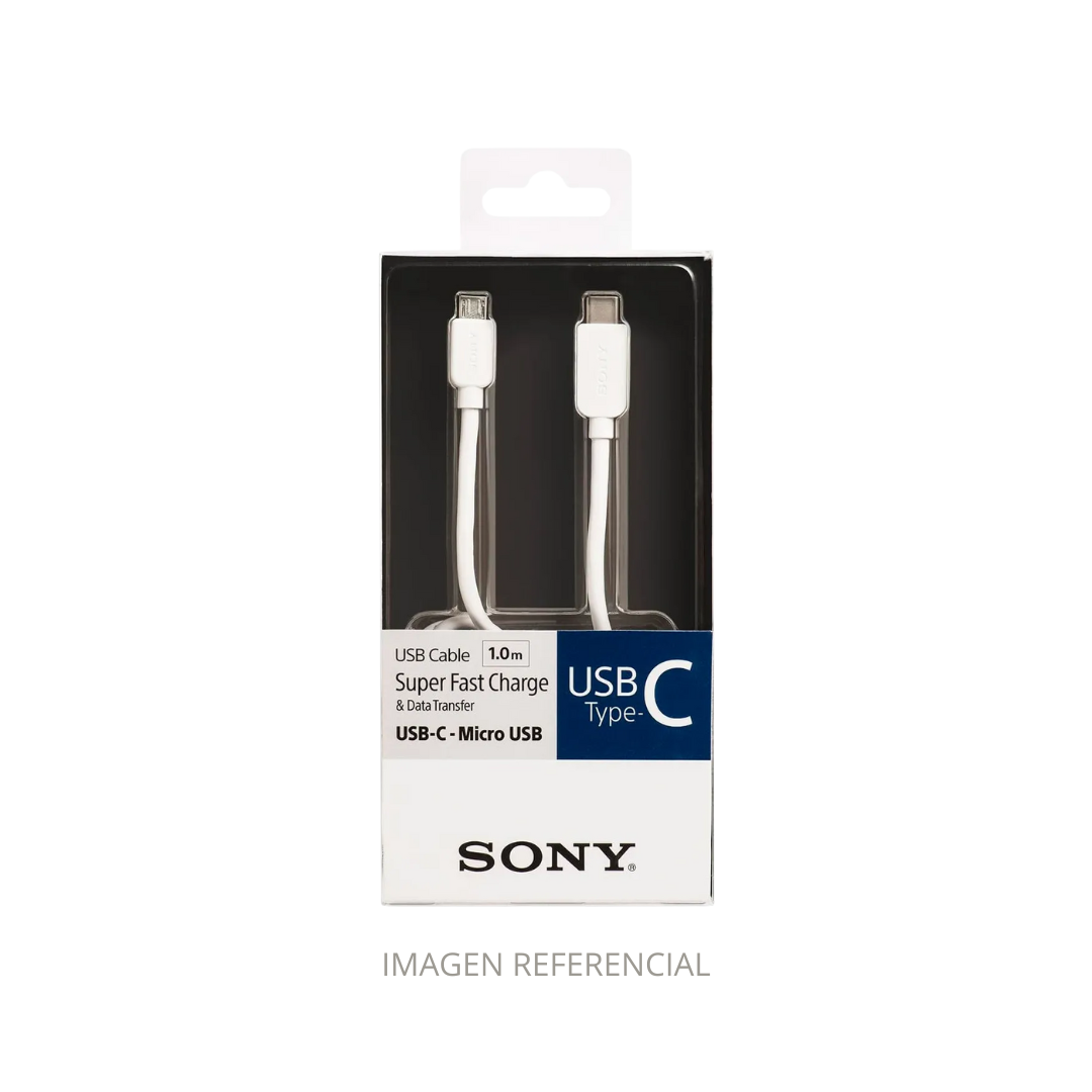 SONY CABLE MICRO USB A TIPO C 1 METRO BLANCO CP-CB100
