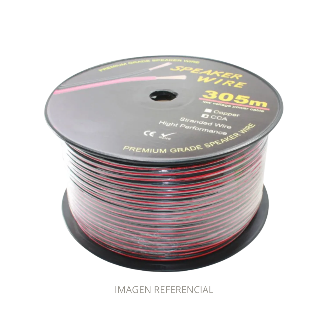 CABLE PARLANTE ROJO/NEGRO 22AWG 2X22PA
