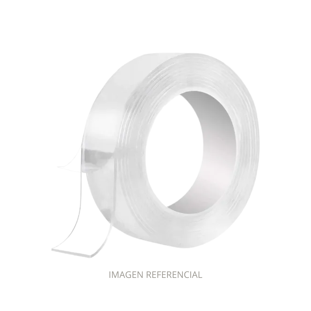 CINTA DOBLE FAZ LAVABLE COD.150314 TRANSPARENTE