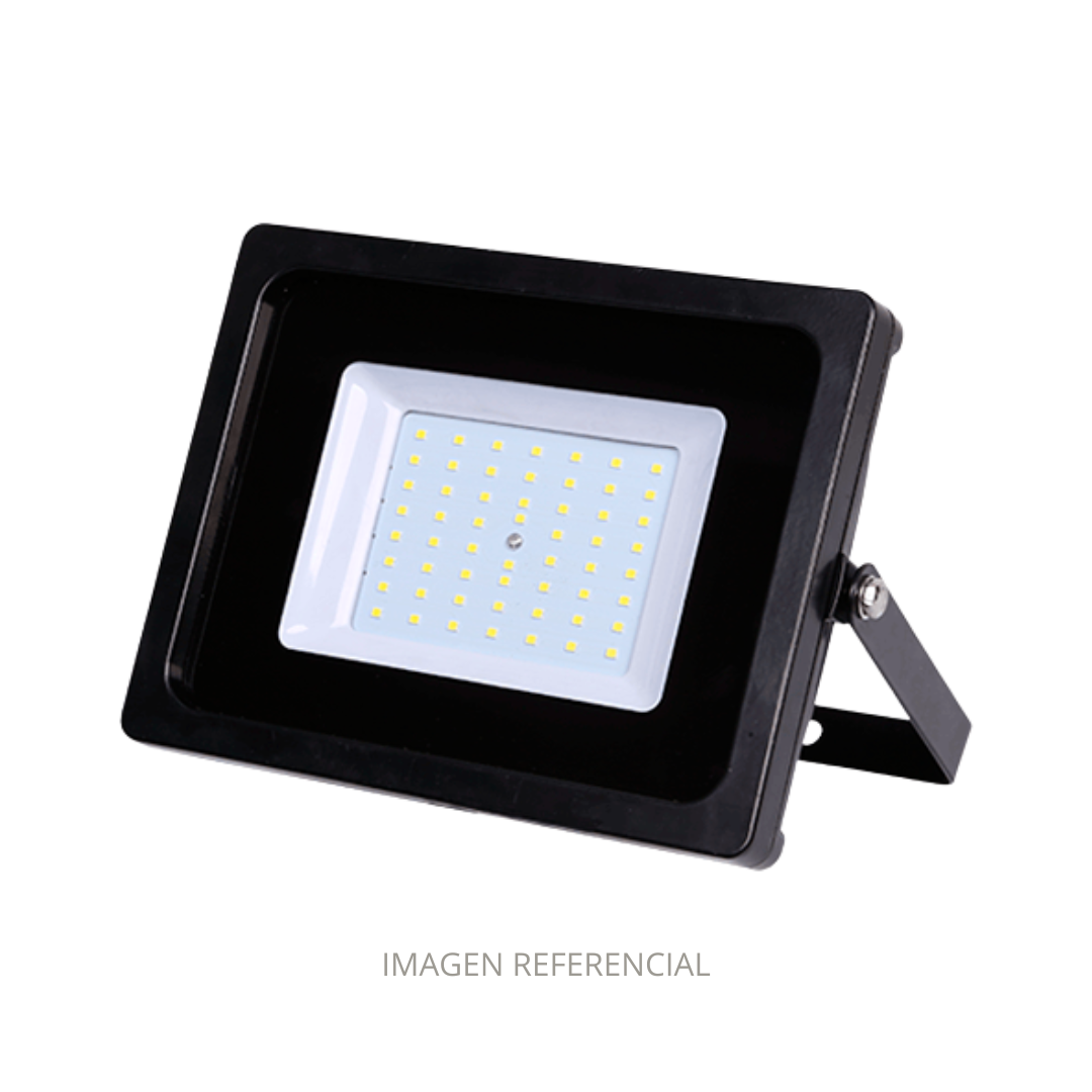 PROYECTOR DE AREA LED 50W NEGRO 6500K LUZ FRIA RS0003 BEKAM
