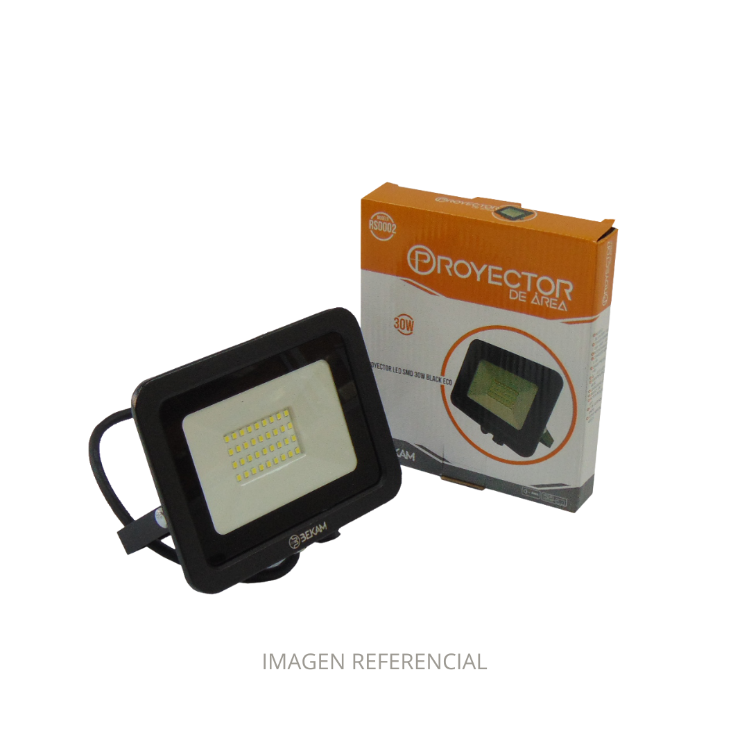 REFLECTOR LED SMD C/SENSOR 30W BLACK ECO 6500K