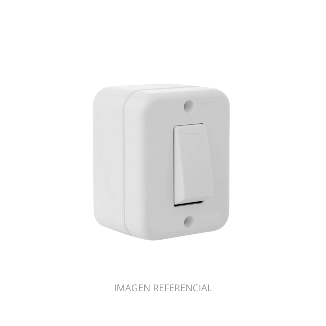 INTERRUPTOR SIMPLE 9/12 SOBREPUESTO BLANCO FORCEMAN