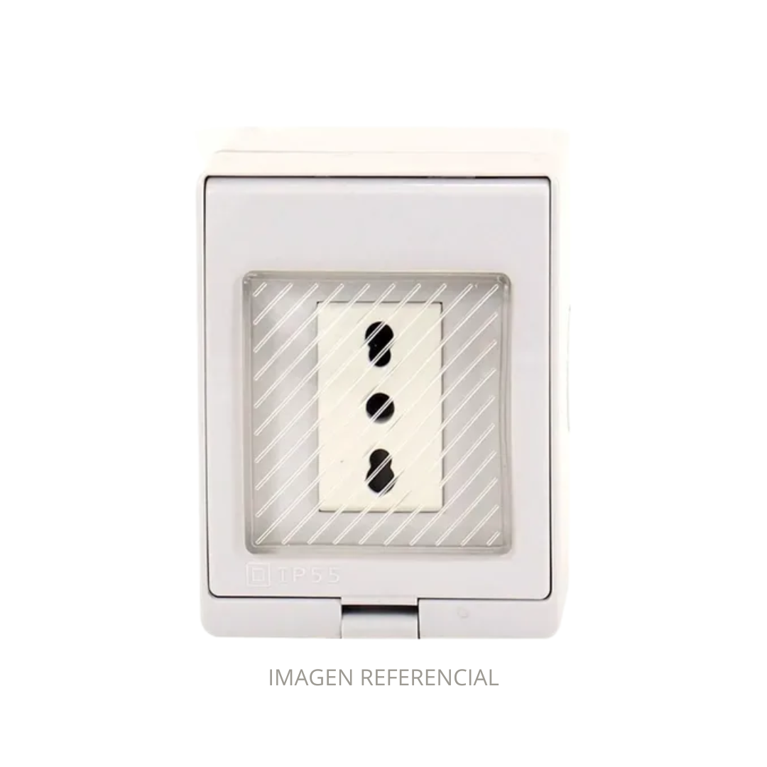 TOMA CORRIENTE SIMPLE 10/16 HIDROBOX IP55