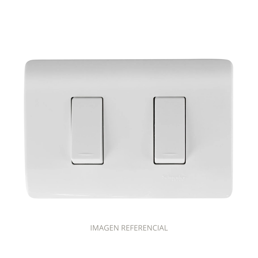 INTERRUPTOR DOBLE 9/15 SOBREPUESTO BLANCO FORCEMAN