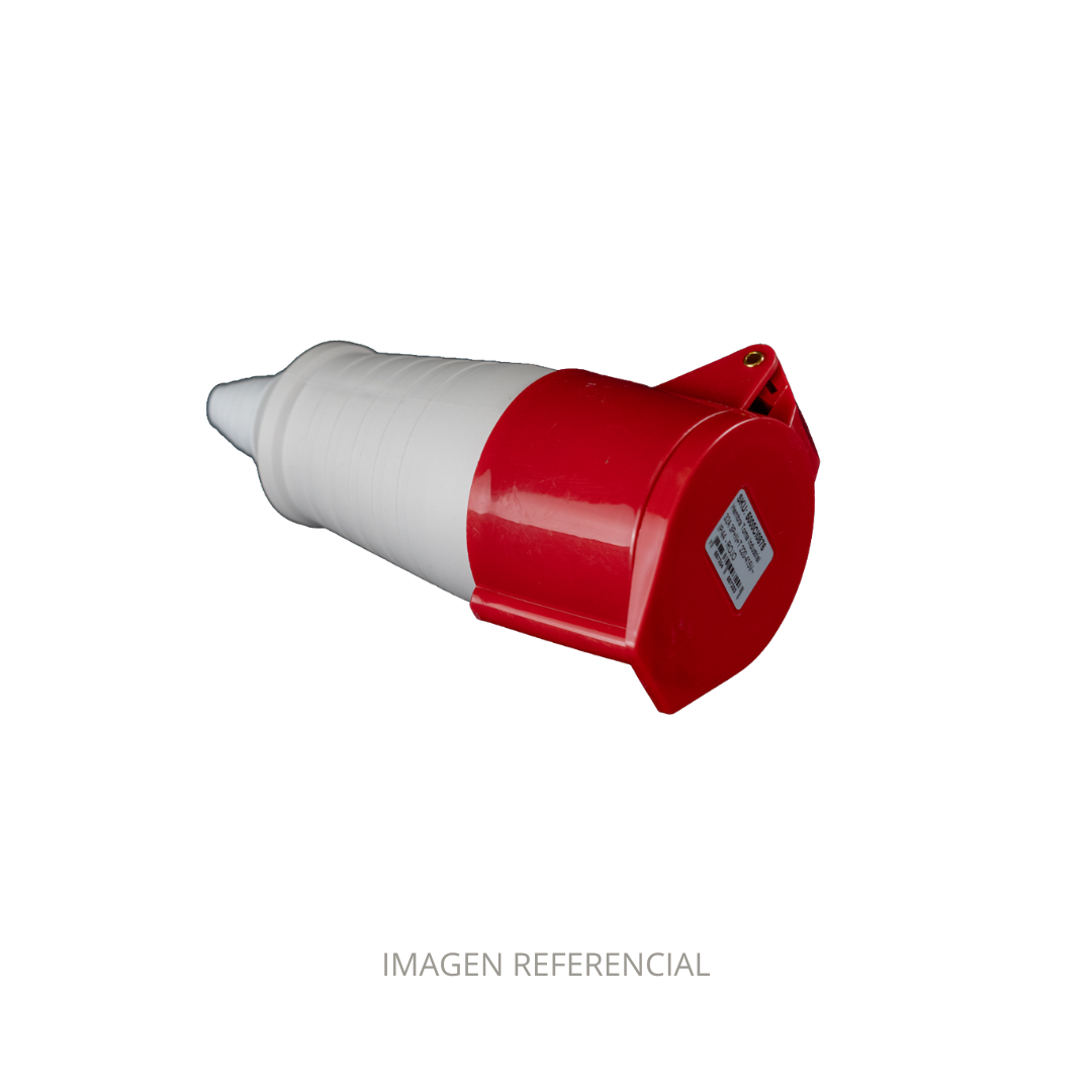 TOMA INDUTRIAL MACHO 16A 5P 400V 6H IP44 ROJO MEC 5000CI0863