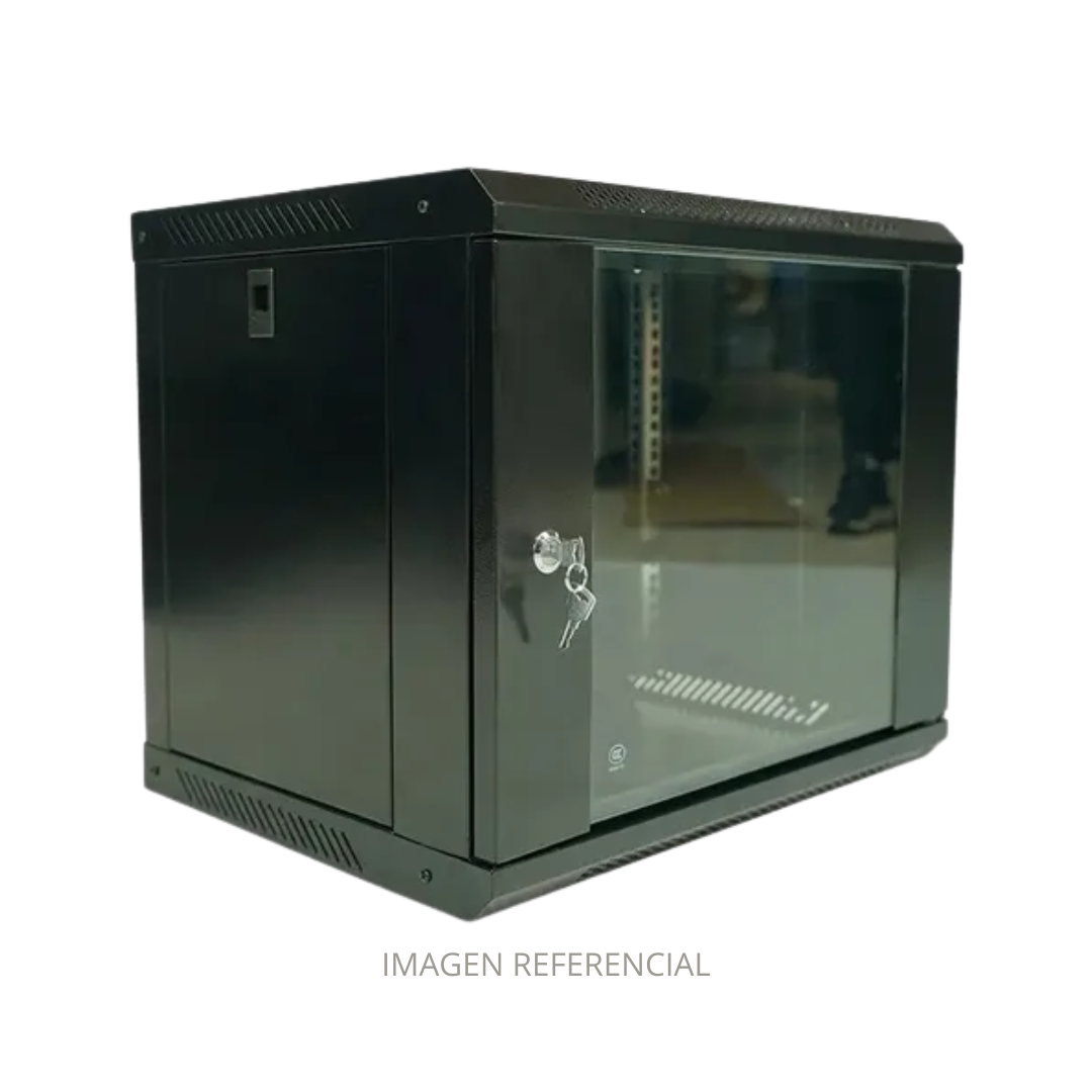 GABINETE RACK 9U 45CM PARED NEGRO