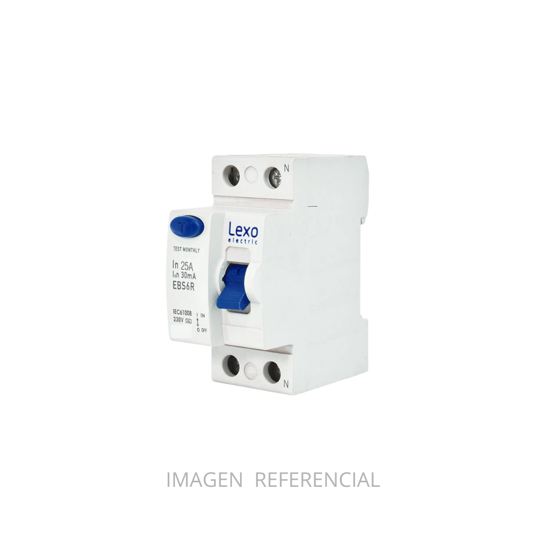 INTERRUPTOR DIFERENCIAL 2X25A (30MA) TIPO A SUPER INMUNIZADO LEXO