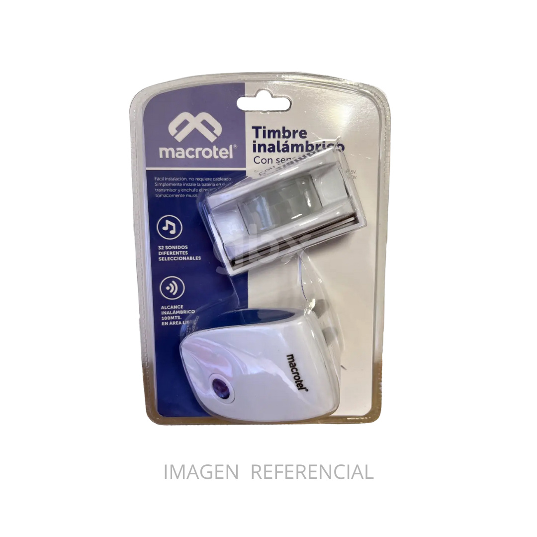 TIMBRE INALAMBRICO C/SENSOR MACROTEL