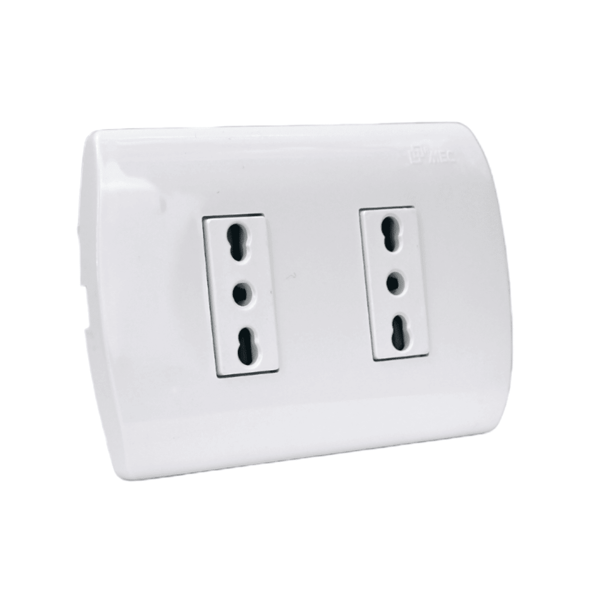 TOMA CORRIENTE DOBLE 10-16A EMBUTIDO ARIS BLANCO MEC 0200TA0509