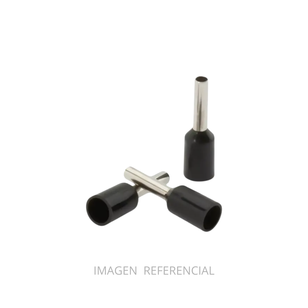 TERMINALES FERRUL 10AWG NEGRO 6MM2 E6012BK