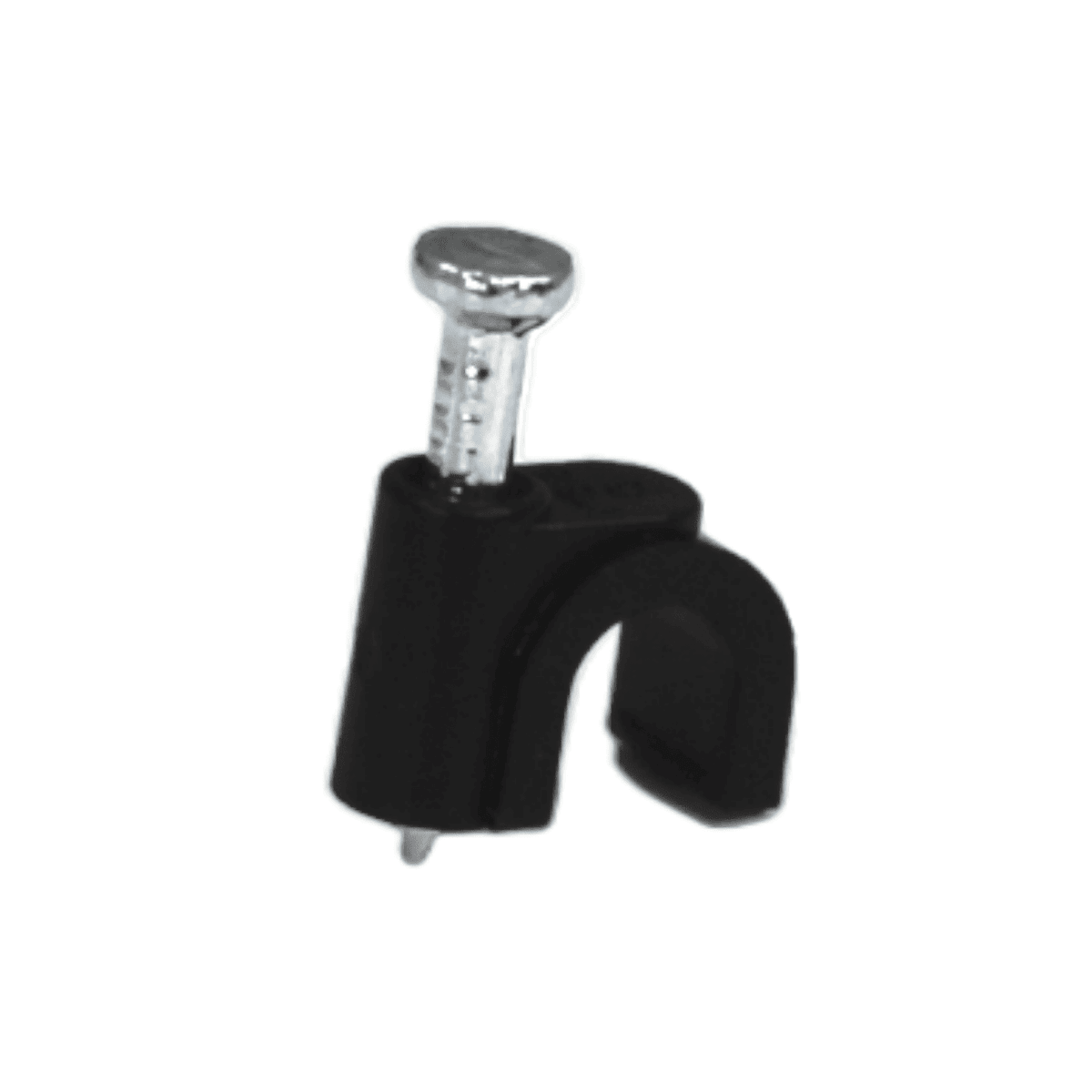 GRAMPA PLASTICA NEGRA CON CLAVO 8MM 100UND