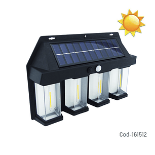 APLIQUE SOLAR LED TIPO FAROL PVC COD.161512 4 LED