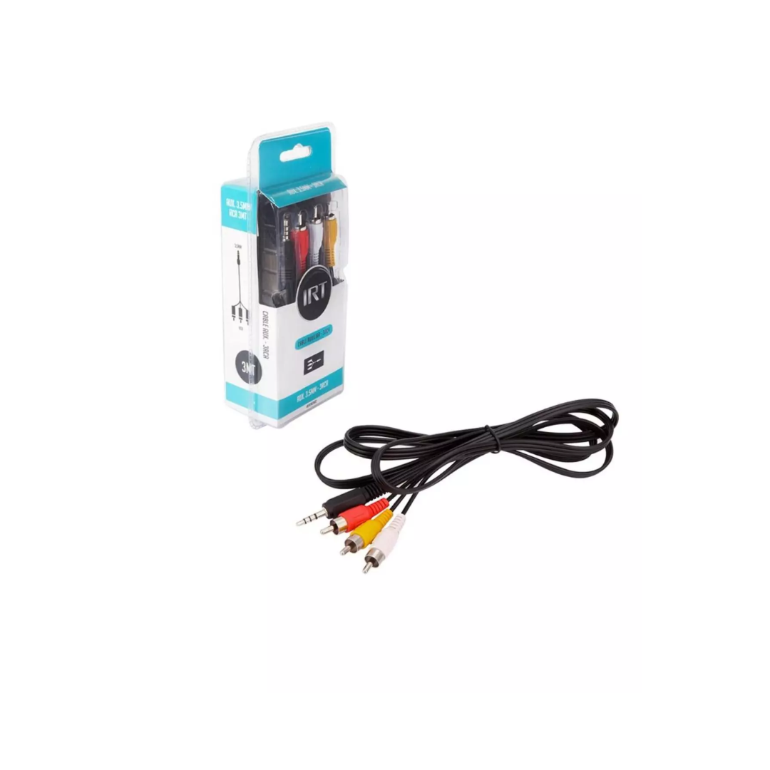 CABLE AUXILIAR MACHO- 3 RCA IRT