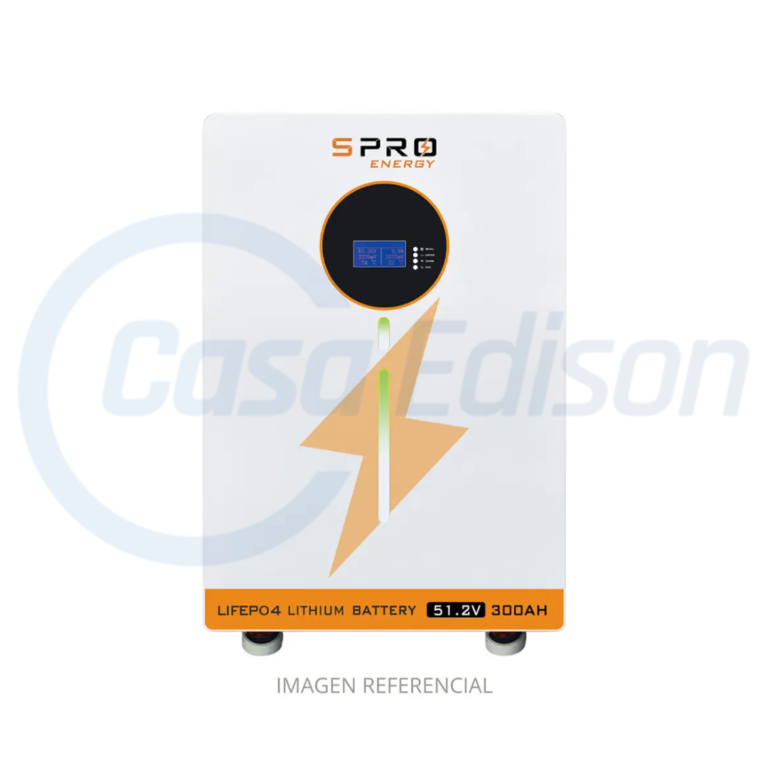 BATERIA LITIO SUNPRO A LIFEPO4 51.2V 300AH 15KW CON LCD