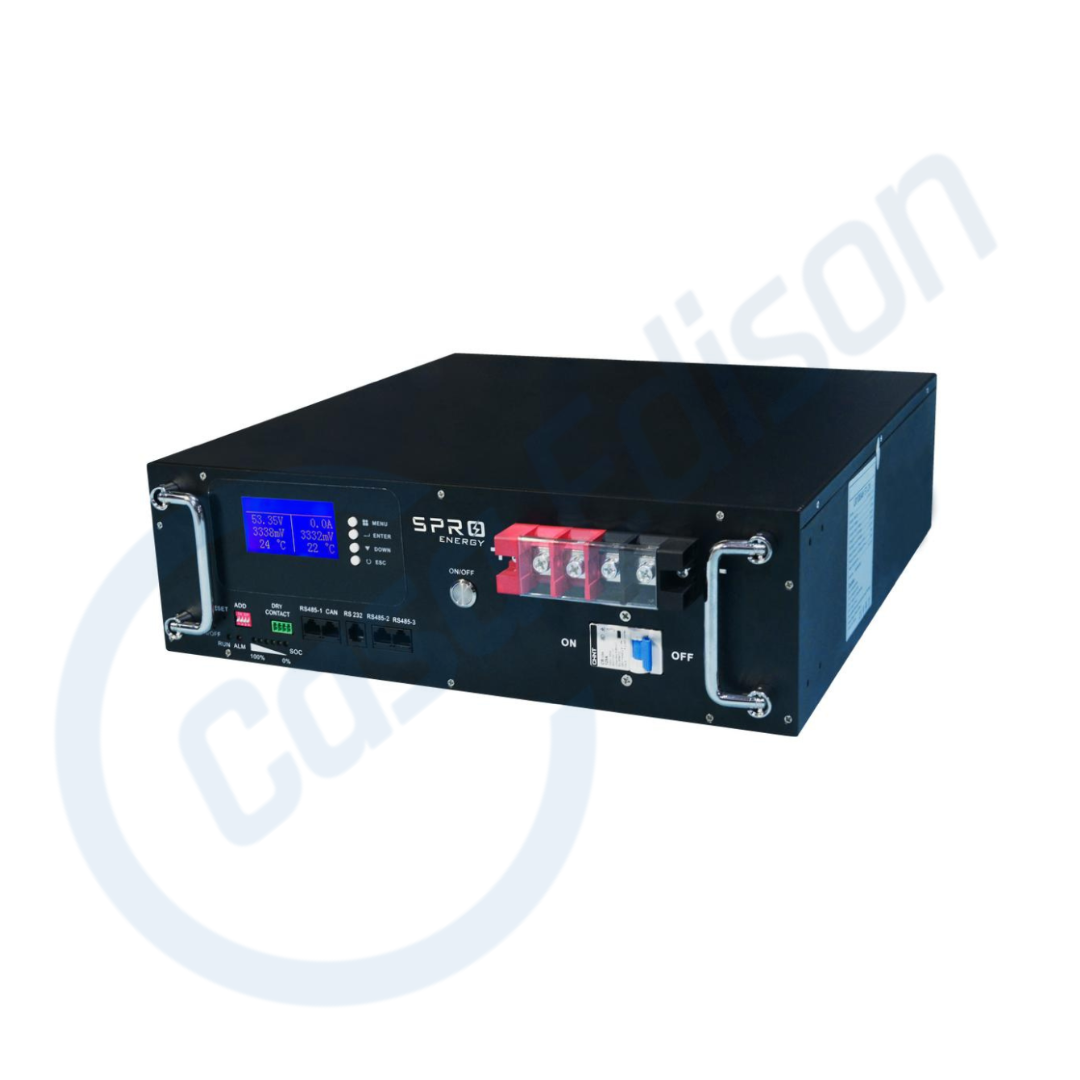 Bateria de litio RACK SUNPRO grado A LIFEPO4 51.2V 100AH 6.000 Ciclos 95% DOD