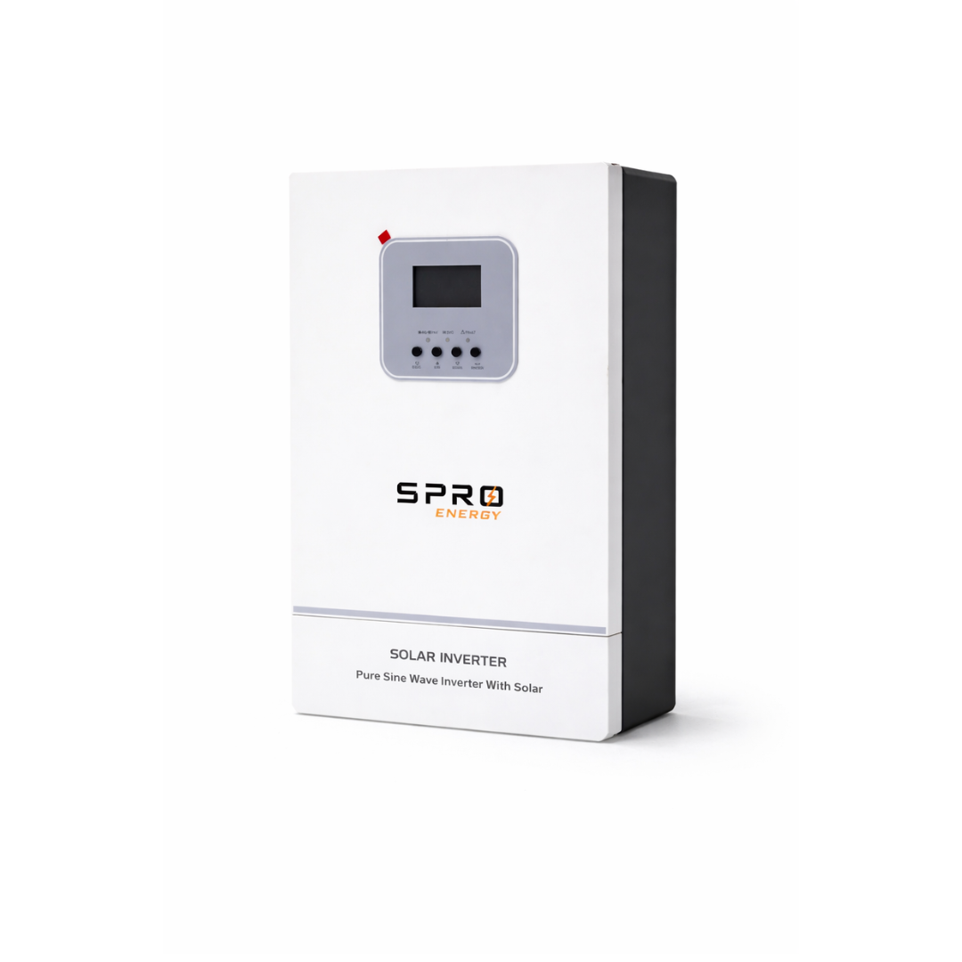 INVERSOR SUNPRO ONDA PURA 5500W PV MAX. 5.000W 48 VDC 220 VAC INCORPORADO 100A MPPT 60-500VDC