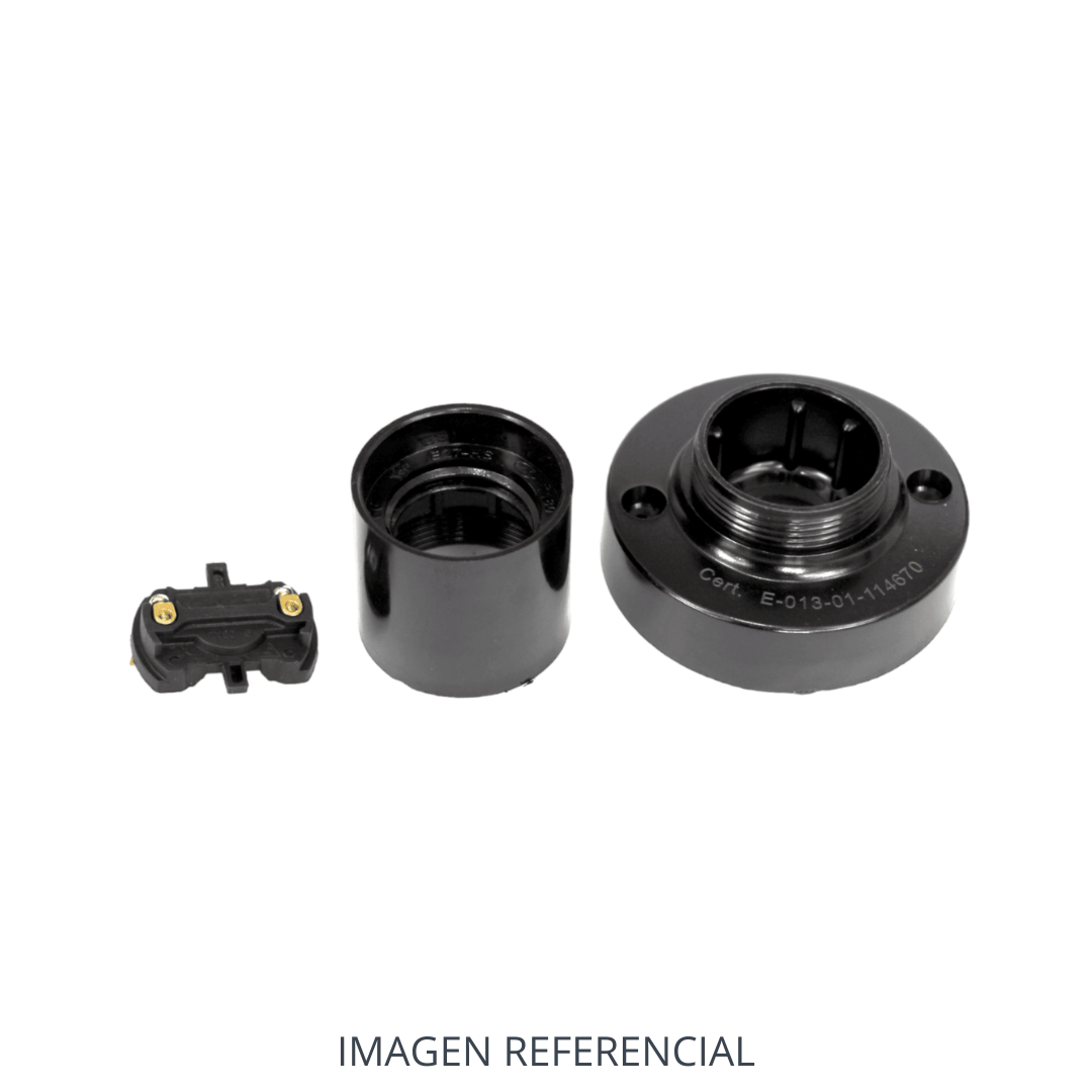 BASE RECTA E-27 COLOR NEGRO 5000PK0381 MEC
