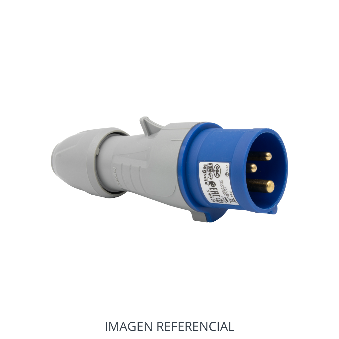 MACHO VOLANTE IP44 16A 2P+T 220V