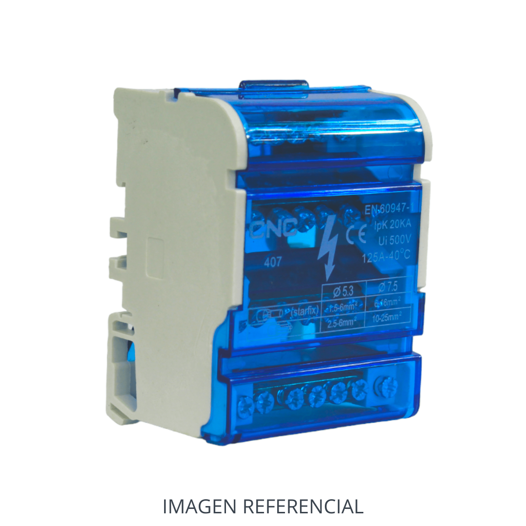 BARRA REPARTIDORA TETRAPOLAR 7P 125A LEXO