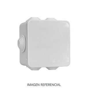 CAJA ESTANCA 80X80X40MM CON 7 CONOS