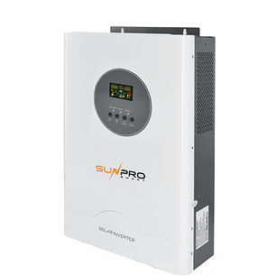 INVERSOR SUNPRO ONDA PURA 5500W PV MAX. 5.000W 48 VDC 220 VAC INCORPORADO 100A MPPT 60-500VDC