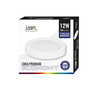 PLAFON SOBREPUESTO CIRCULAR 12W PREMIUM LOGIC