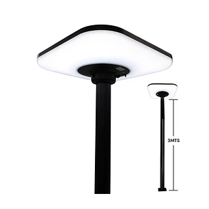 KIT PAGODA CUADRADA 250W + POSTE 54MM 3M LOGIC
