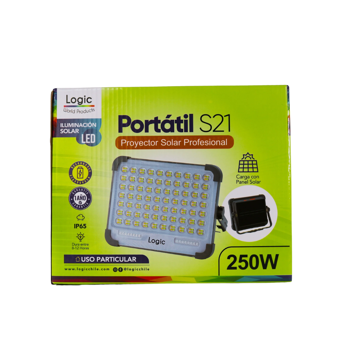 FOCO PORTATIL SOLAR PROFESIONAL 250W LOGIC