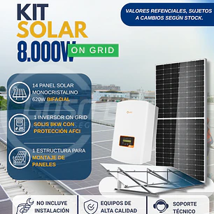 KIT DE ENERGIA SOLAR ON GRID 8KWP