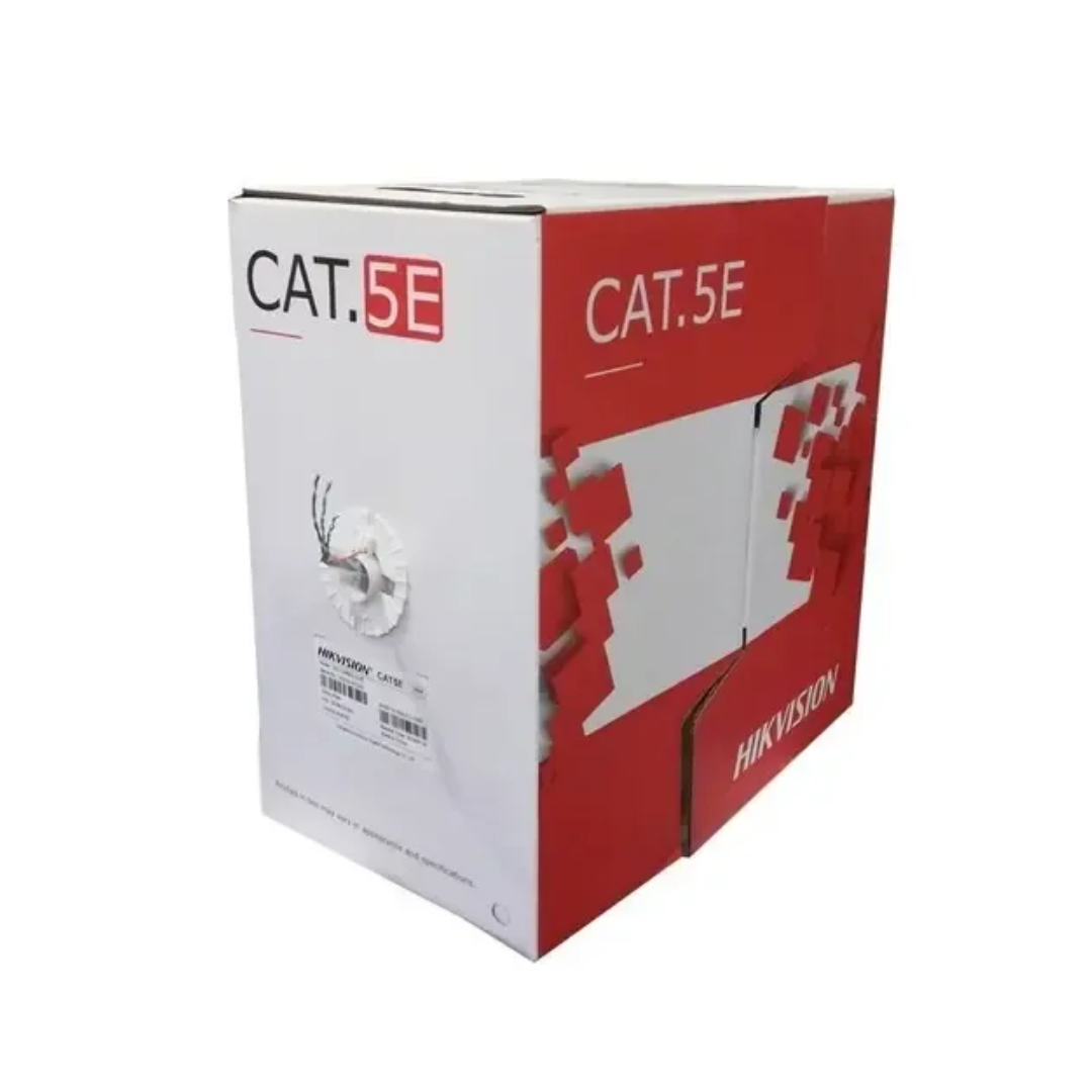 CABLE UTP CAT5E EXTERIOR 305 MTS 100% COBRE NEGRO DS-1LN5EO-UU/E HIKVISION CC6089
