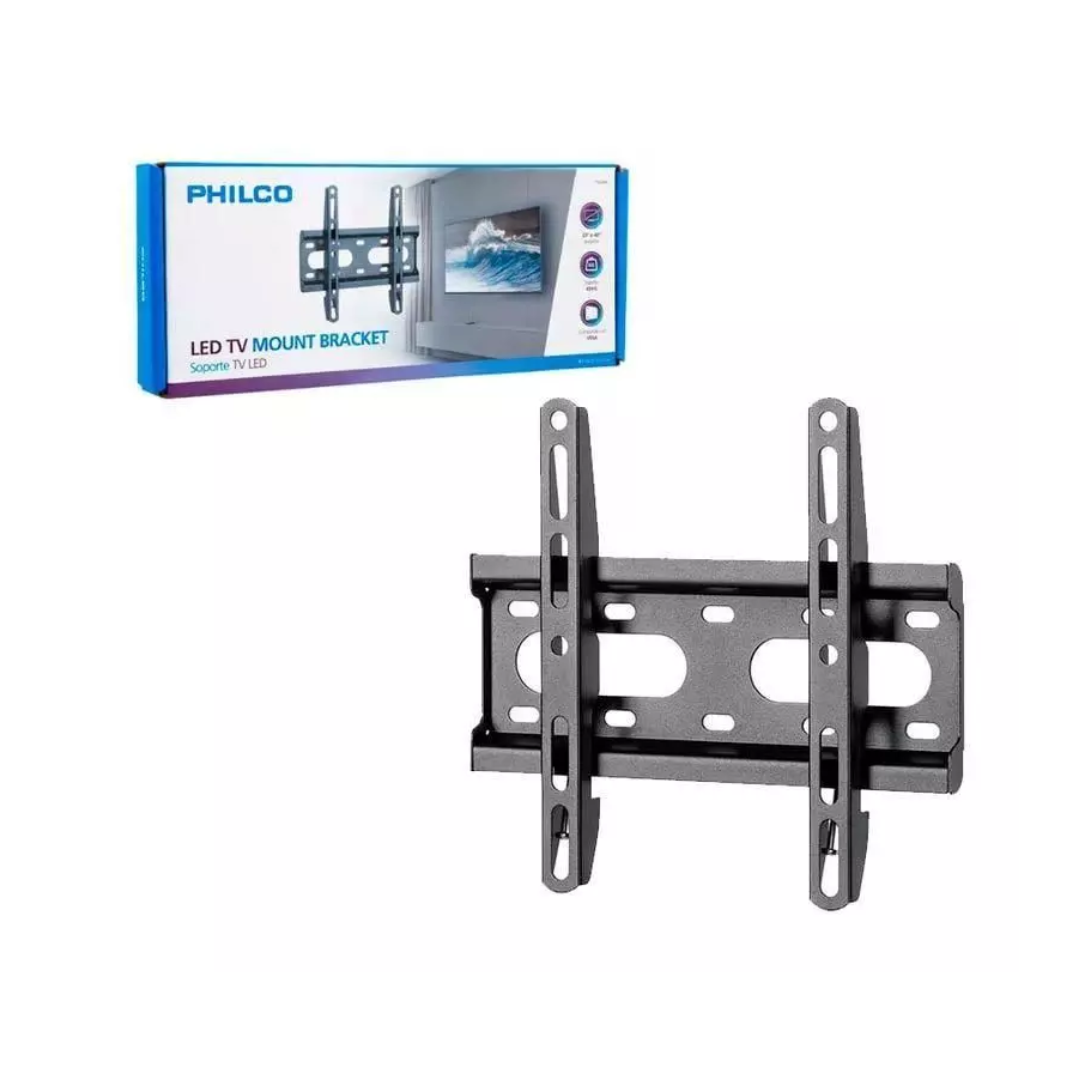 SOPORTE TV PARA 23 A 43 PULG FIJO AL MURO MAX 45KG PHILCO