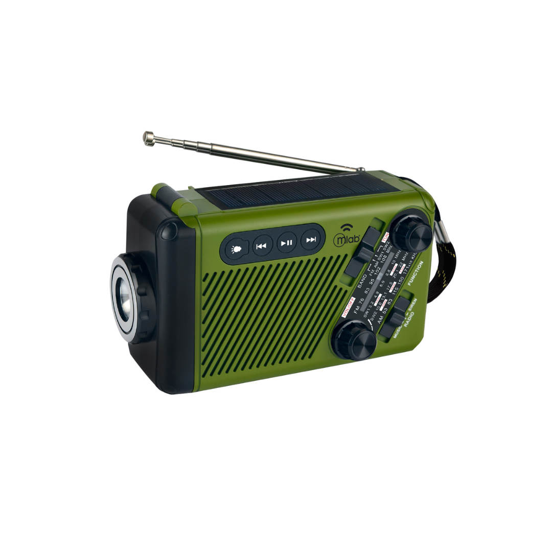 RADIO EMERGENCIA MLAB DINAMO SOLAR LAMPARA RECARGABLE