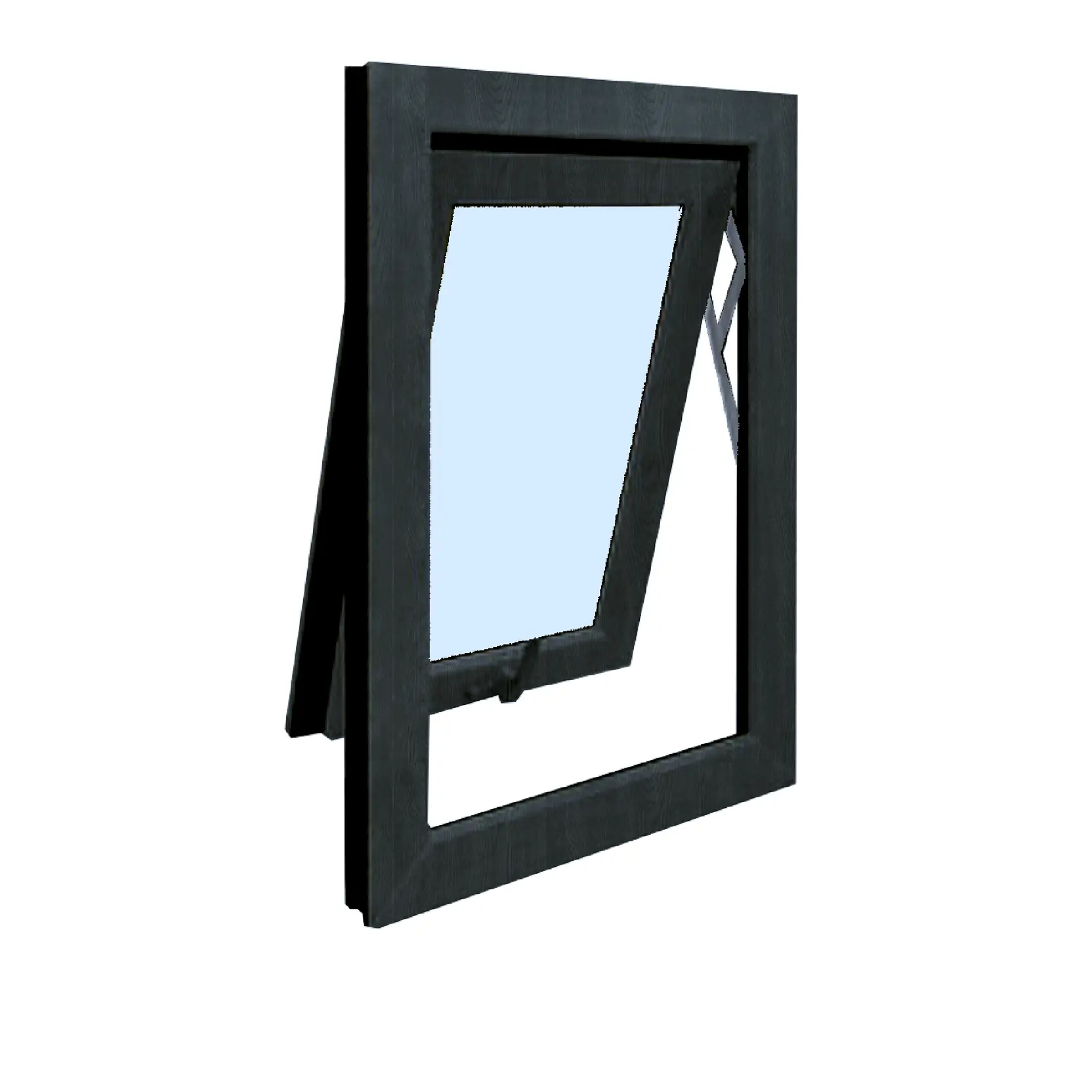 Ventana Proyectante PVC Antracita +Termopanel-(50x50 cms) 1