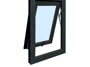 Ventana Proyectante PVC Antracita +Termopanel-(50x50 cms)