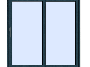 Ventana Corredera PVC Antracita + Termopanel