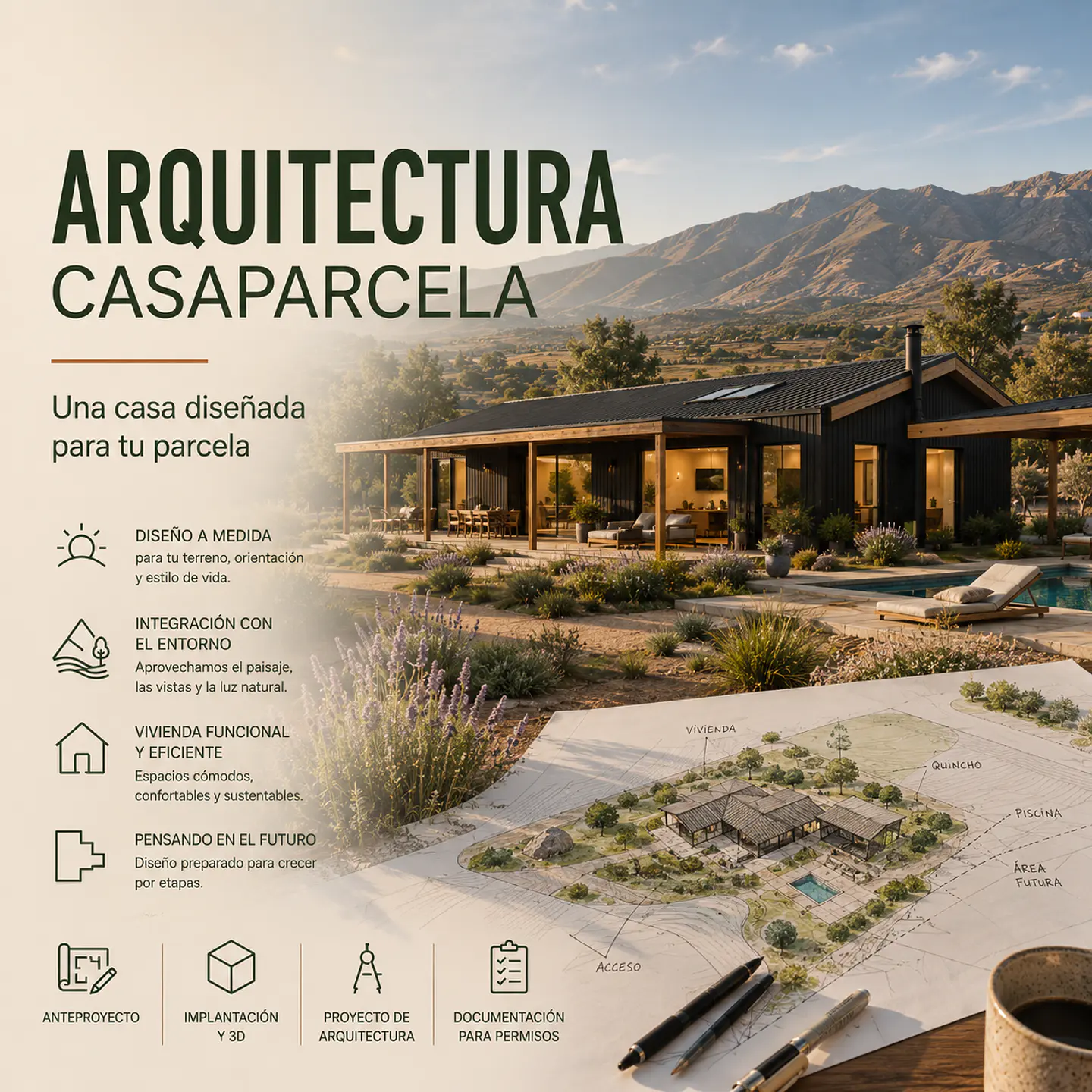 Proyecto de Arquitectura CasaParcela 1
