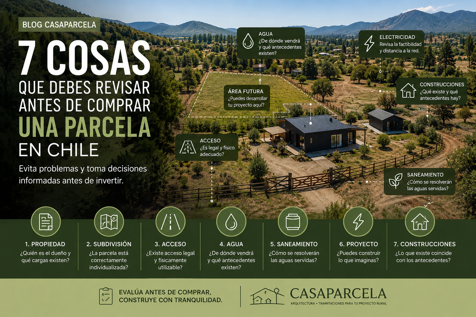 7 cosas que debes revisar antes de comprar una parcela en Chile.