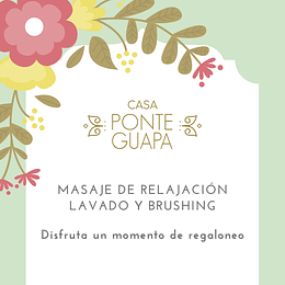 Masaje de Relajación + Lavado y Brushing / Gift Card