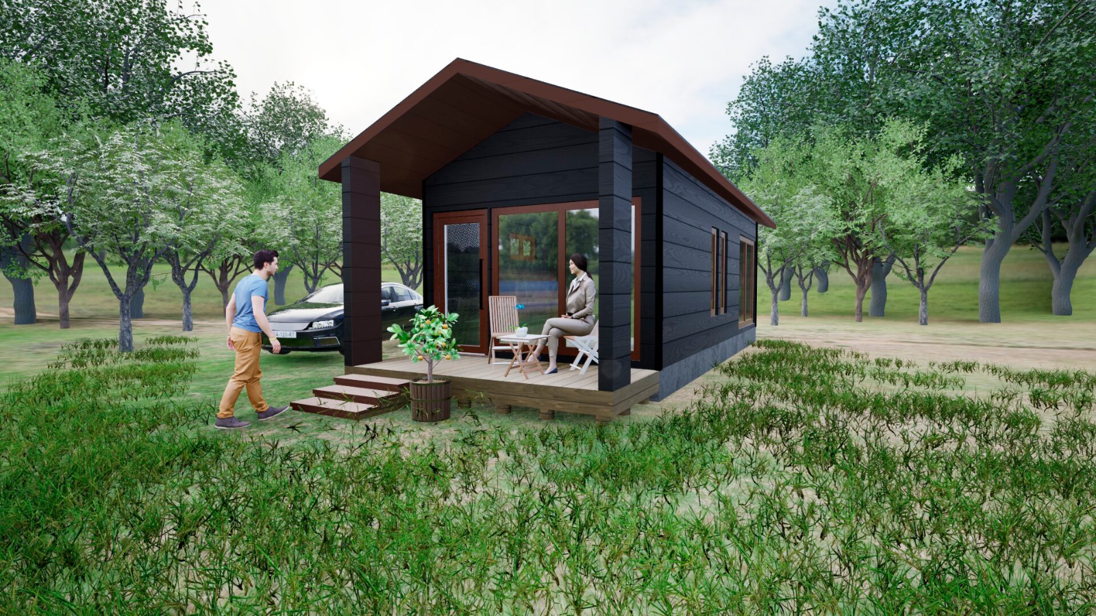 TINY HOUSE - CASA 30M2 - OBRA GRUESA HABITABLE PANEL SIP