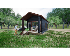 TINY HOUSE - CASA 30M2 - OBRA GRUESA HABITABLE PANEL SIP